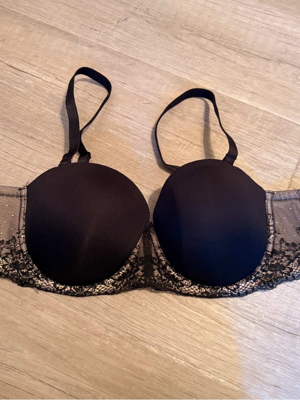 Torrid Curve Black Lace adjustable & convertible Push-Up Bra - 42B